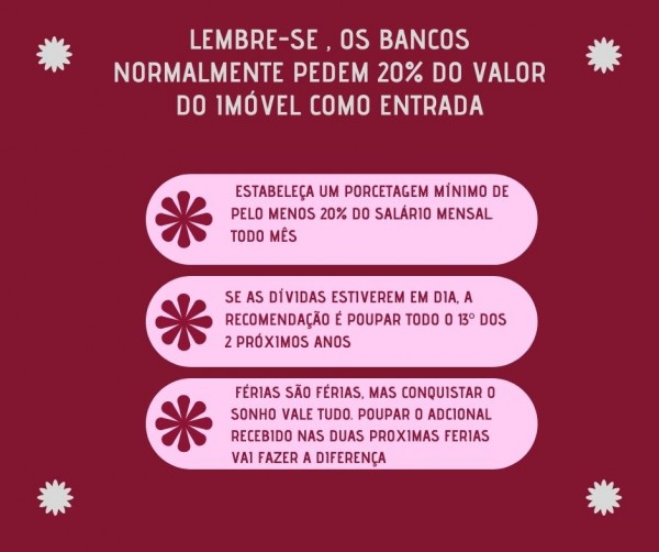 PLANEJAMENTO PARA ENTRADA DE FINANCIAMENTO IMOBILIARIO